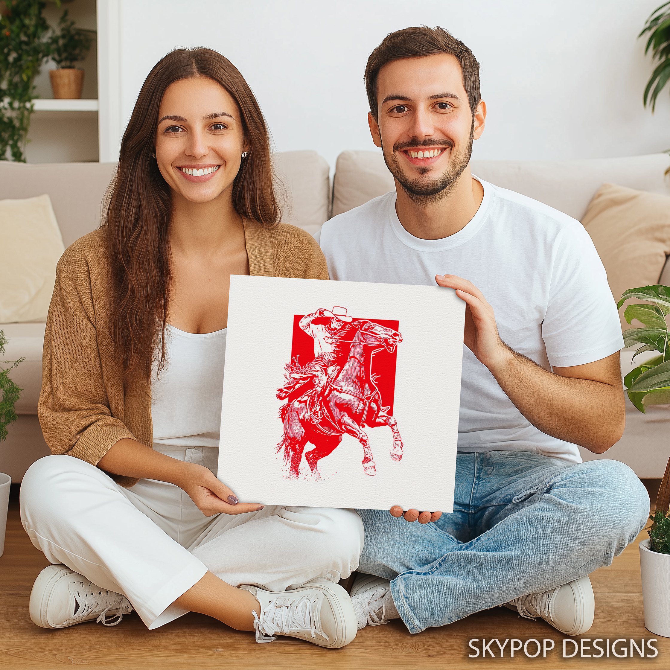 3.jpg Cowboy Horse Riding Art