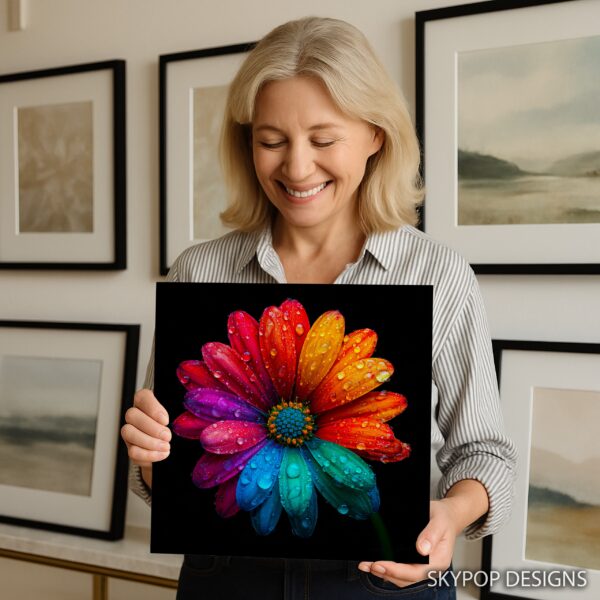 Rainbow Daisy Art