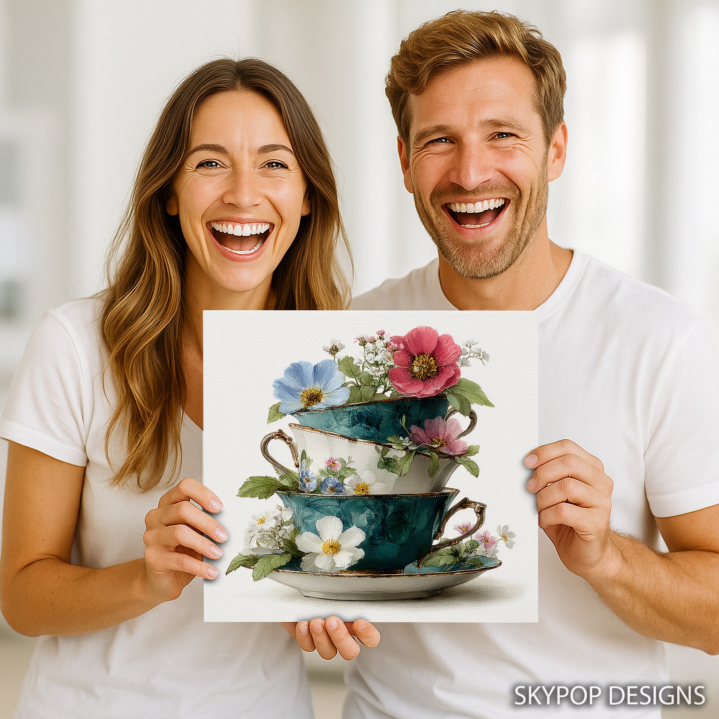 3.jpg Vintage Teacup Floral Art