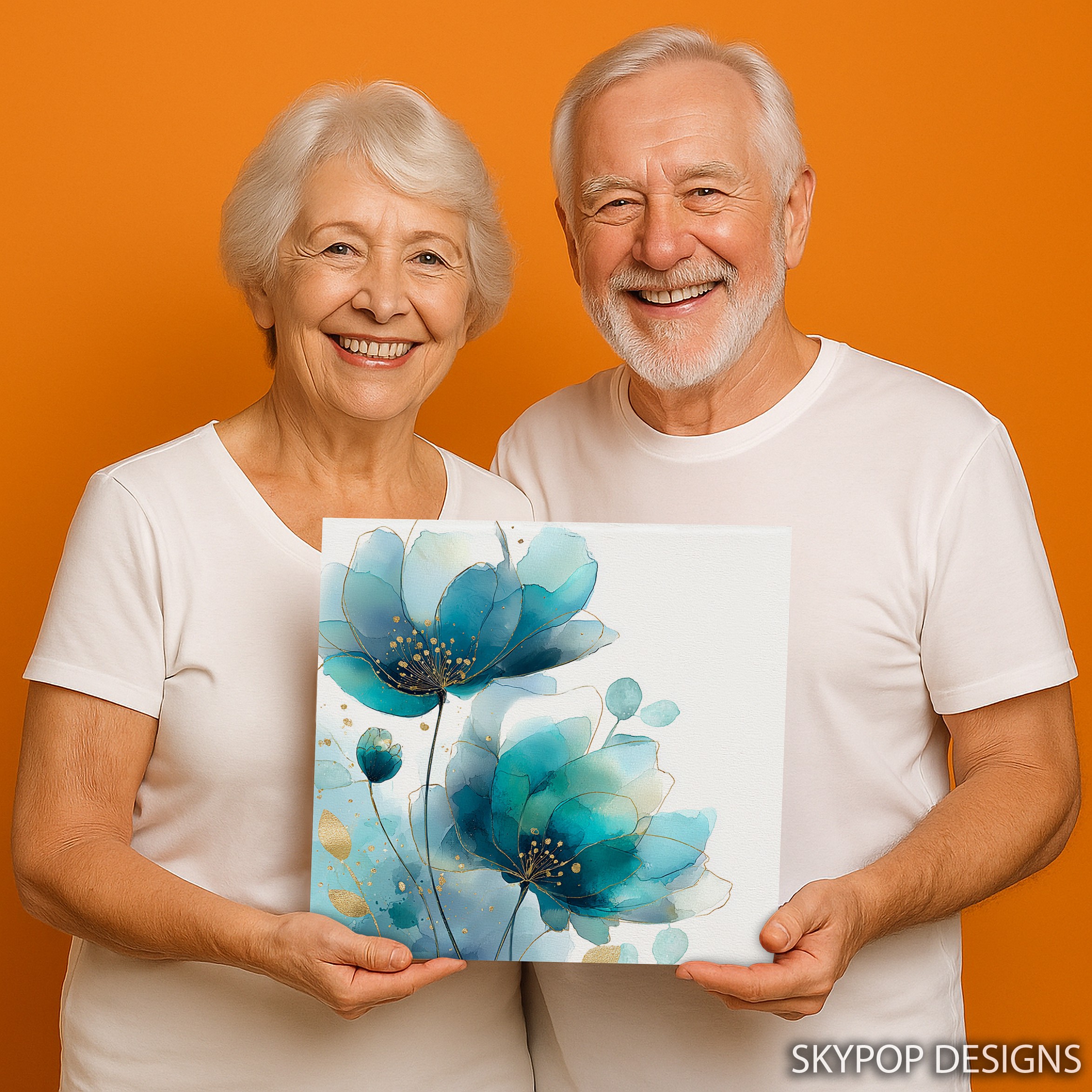 3.jpg Teal Blossom Art