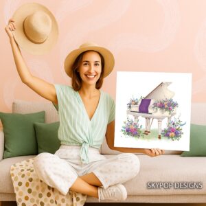 Floral Piano Art