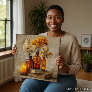 Amber Bottles Art