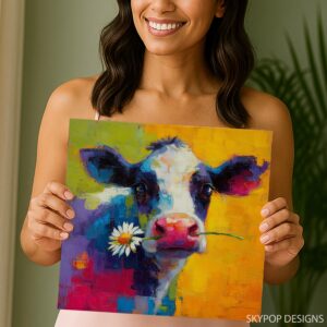 Colorful Cow Art