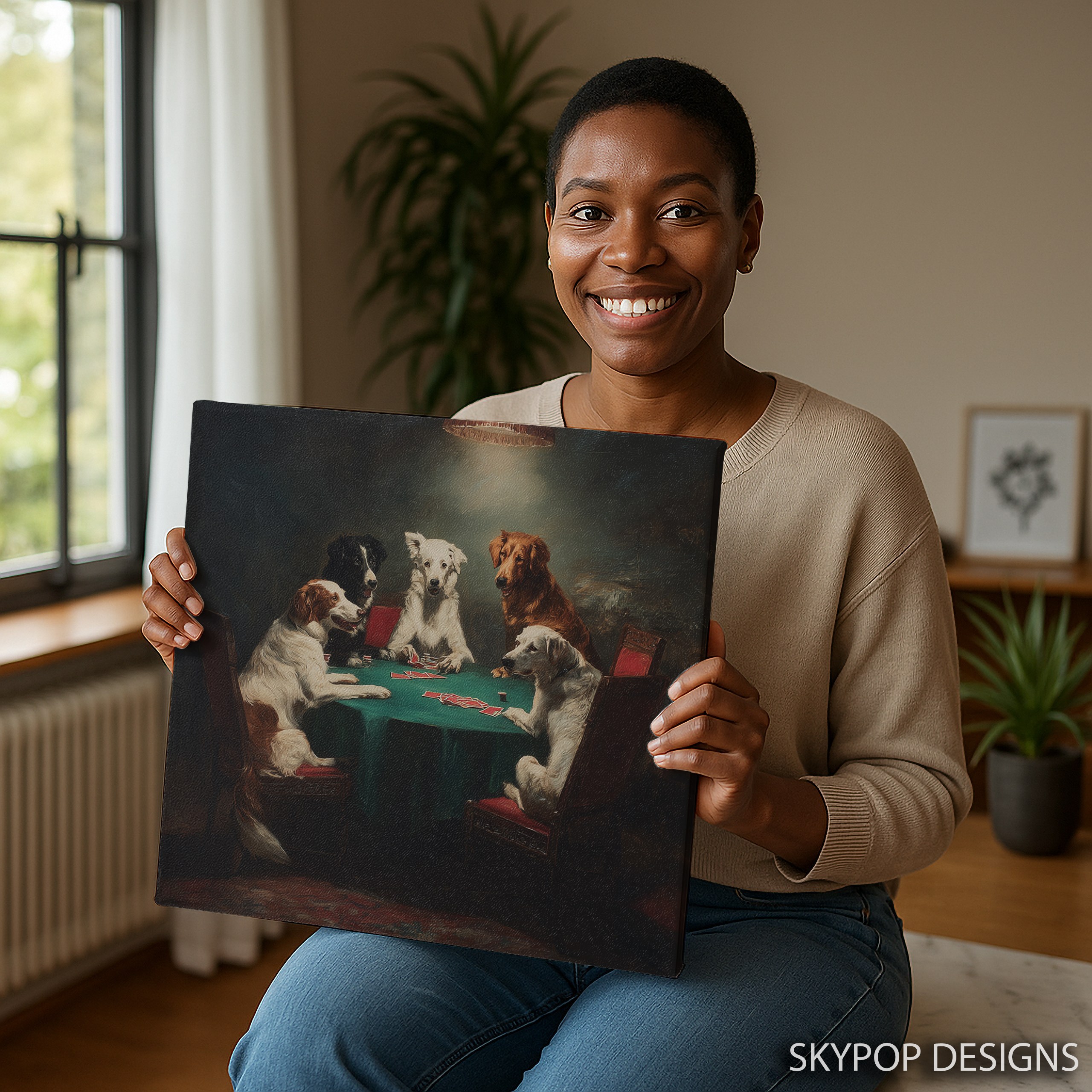 3.jpg Dogs Playing Poker Art