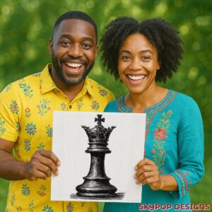 Queen Chess Piece Art