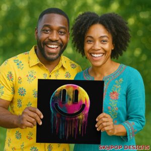 Melting Smiley Face Art