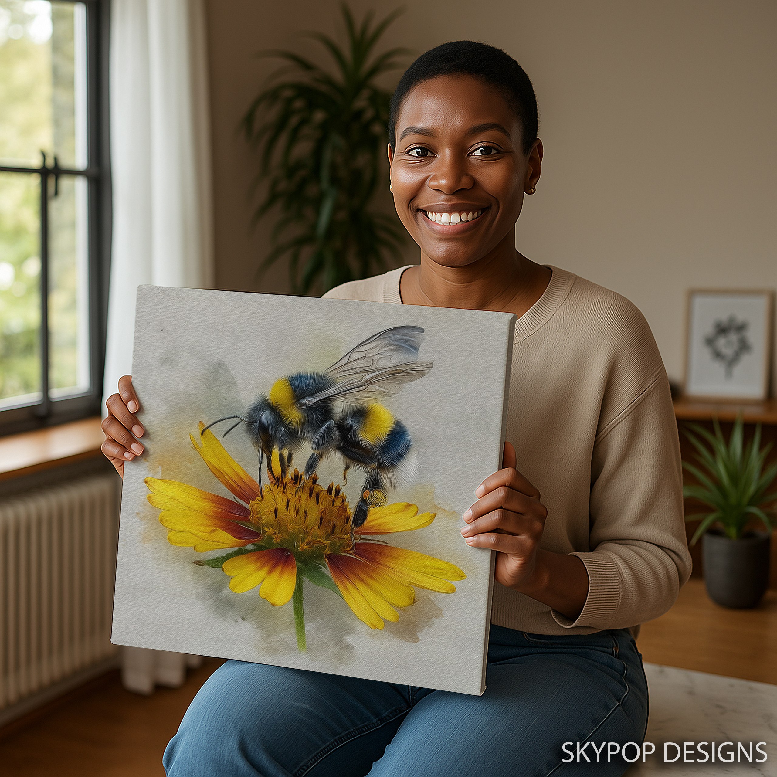 3.jpg Bee Flower Art