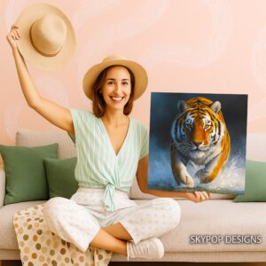 Tiger Water Splash Art