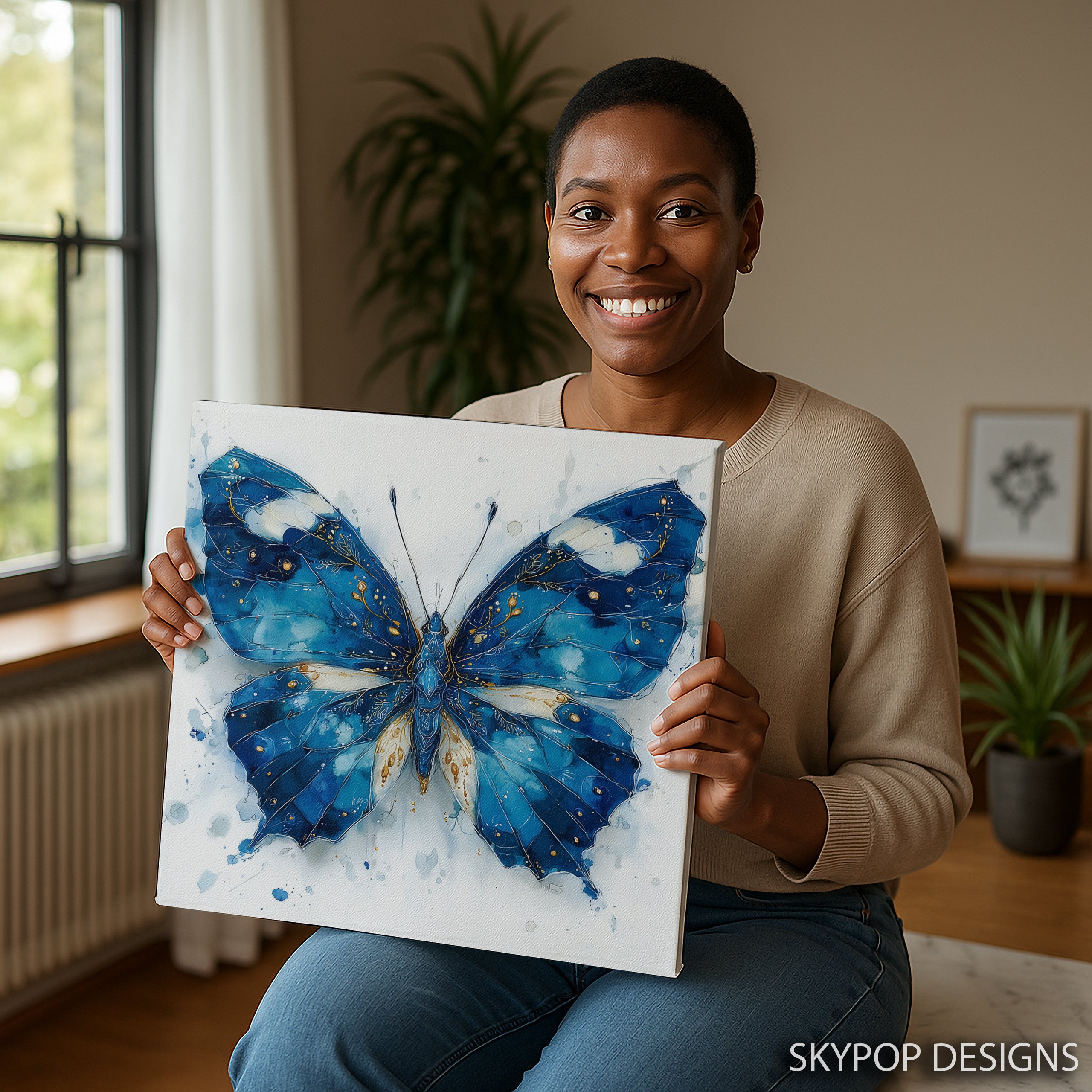 3.jpg Blue Butterfly Art