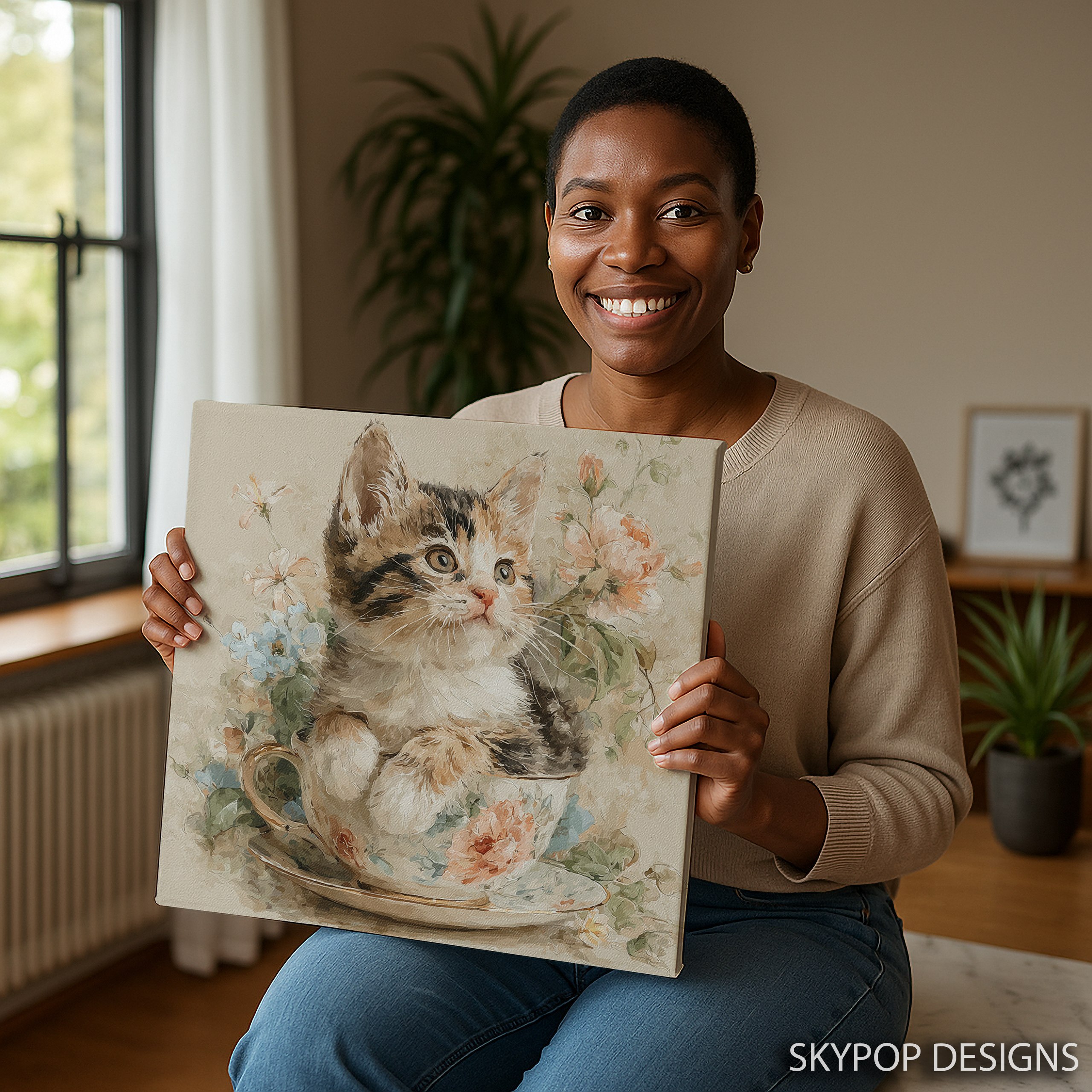 3.jpg Kitten in Teacup Art