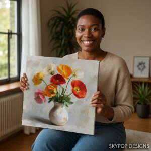 Vibrant Poppy Bouquet Art