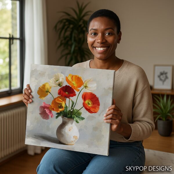 Vibrant Poppy Bouquet Art