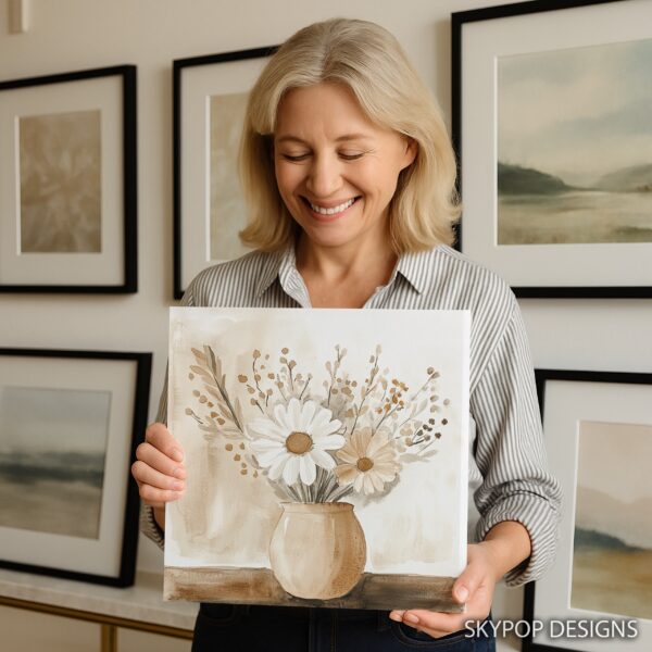Rustic Daisy Bouquet Art