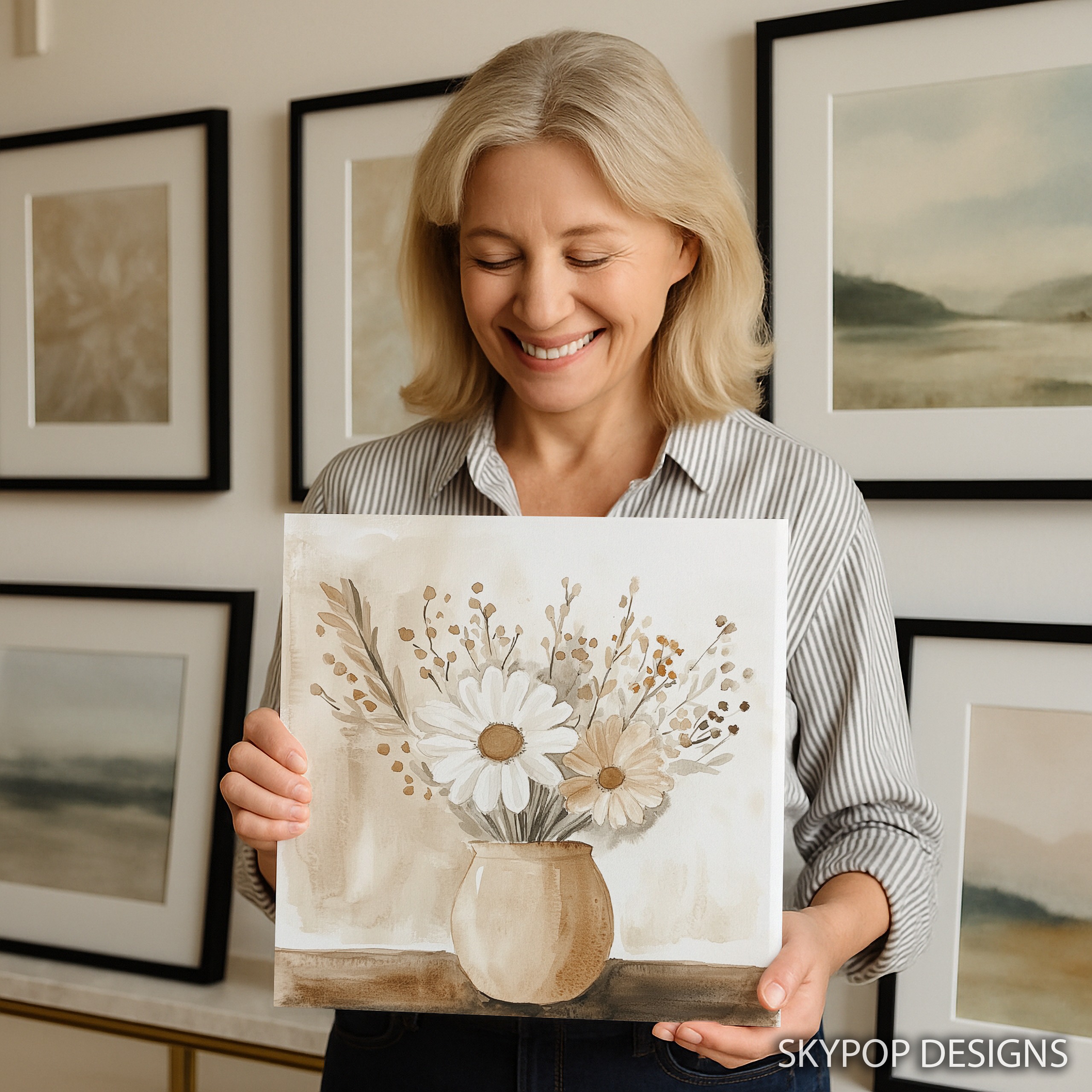 3.jpg Rustic Daisy Bouquet Art