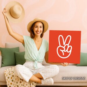 Peace Sign Hand Art