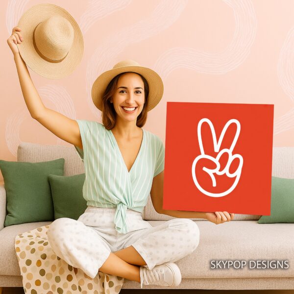 Peace Sign Hand Art
