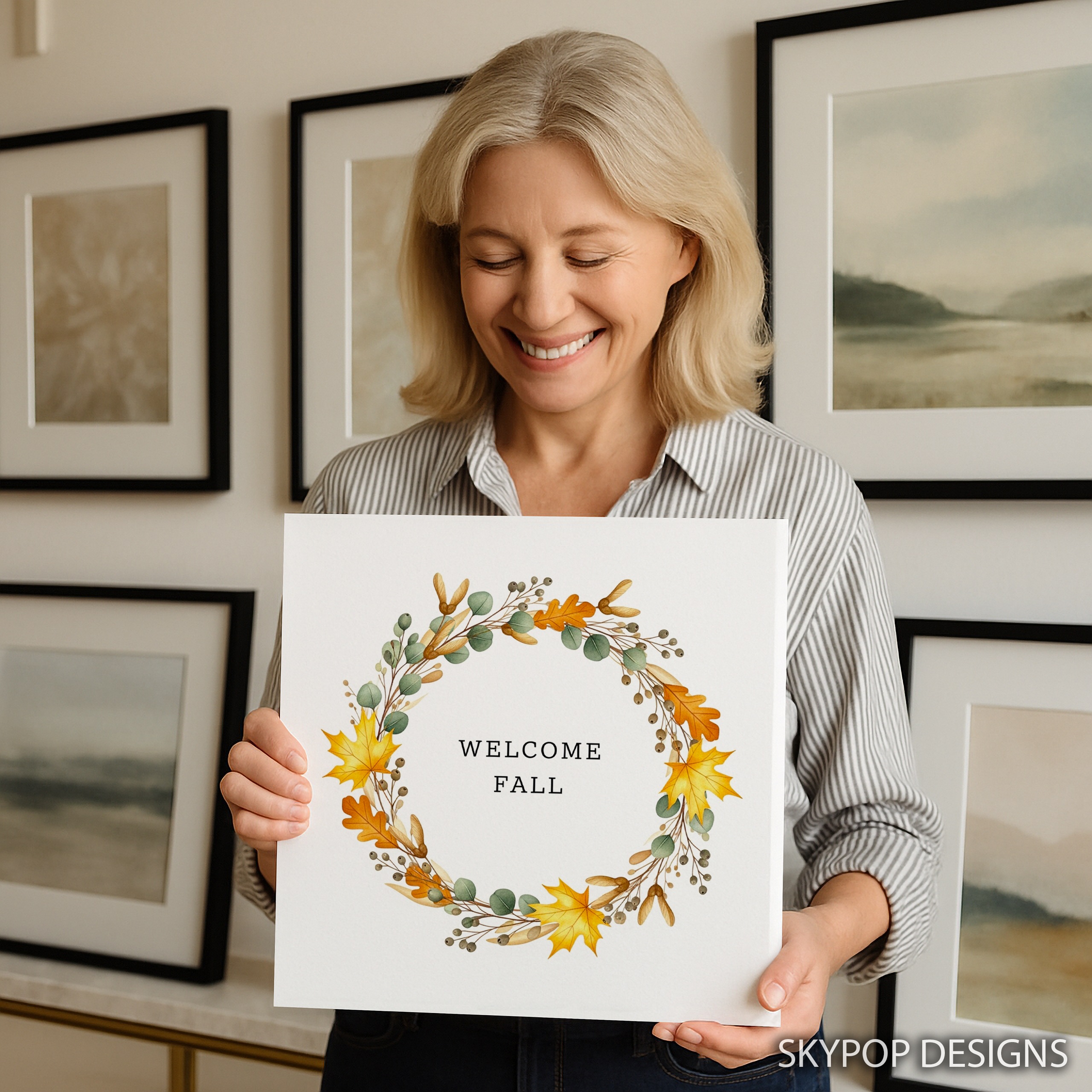 3.jpg Autumn Wreath Welcome Art