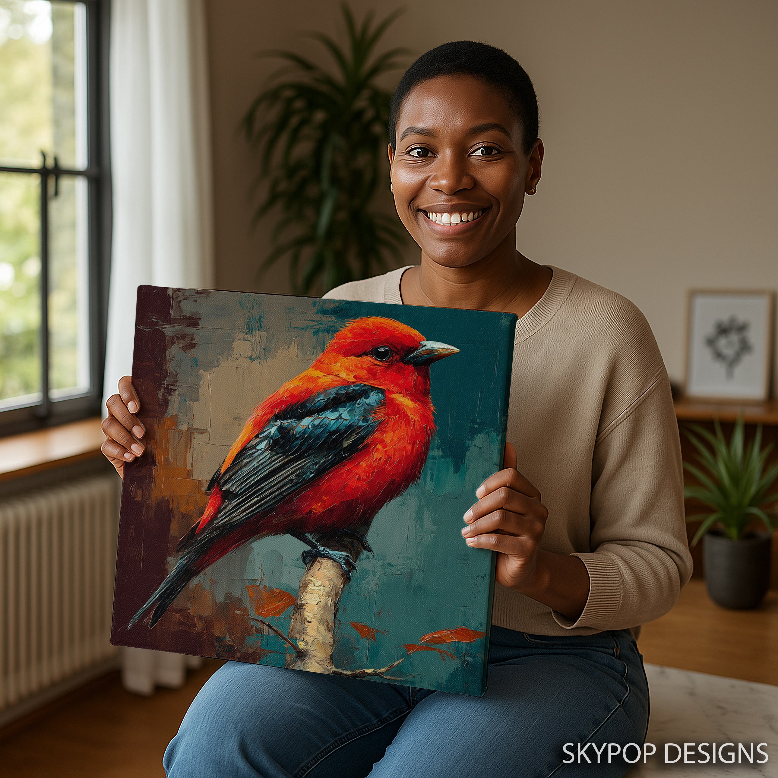 3.jpg Scarlet Tanager Bird Art