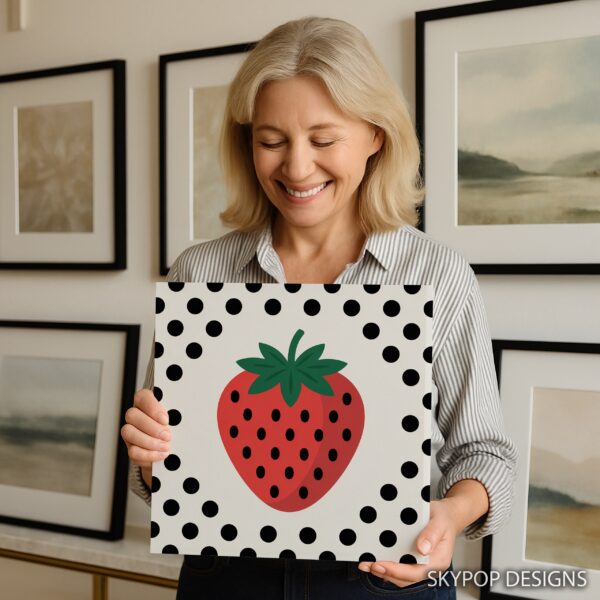 Polka Dot Strawberry Art
