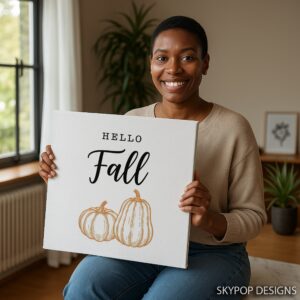 Hello Fall Pumpkin Art