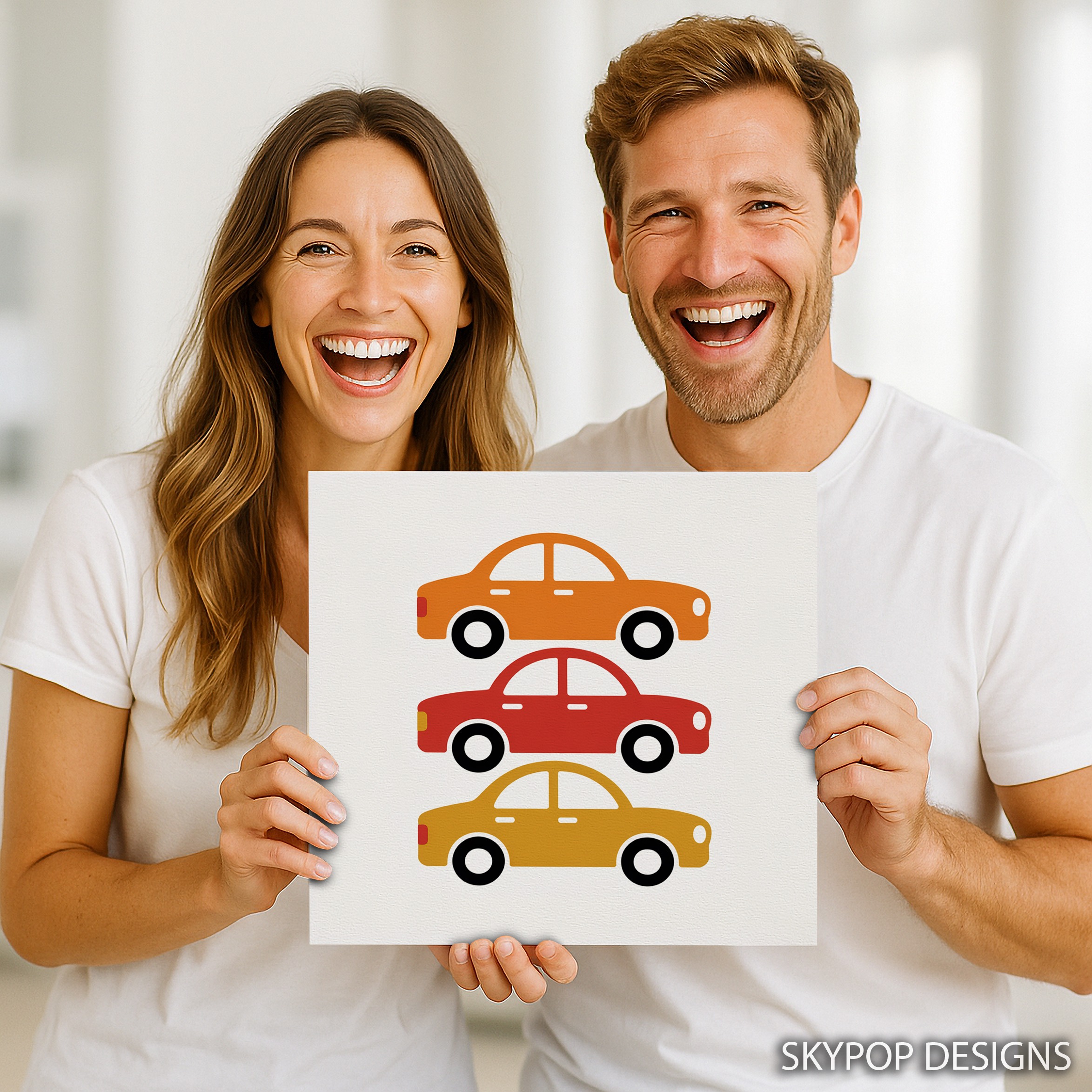 3.jpg Colorful Retro Car Art