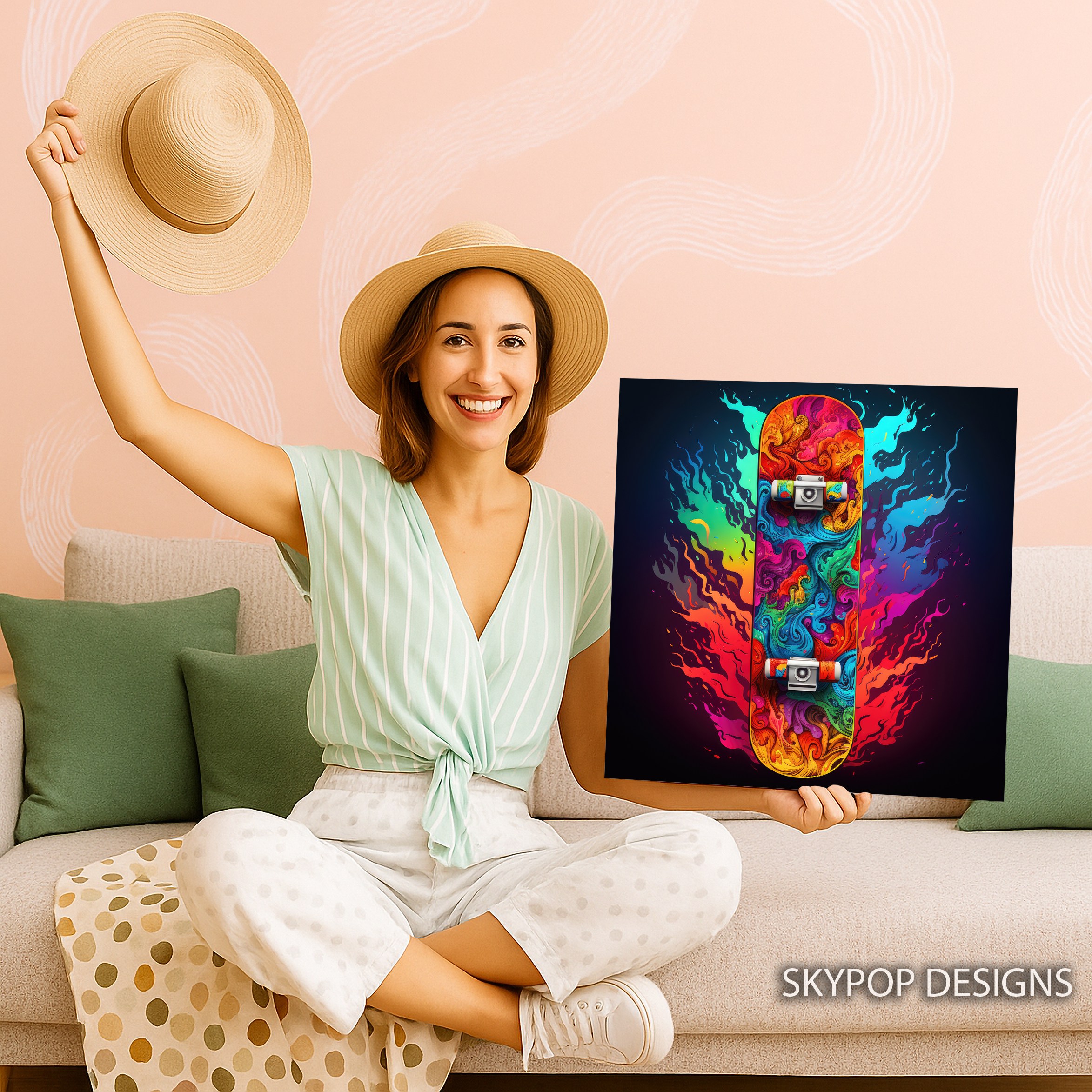 3.jpg Skateboard Fire Art
