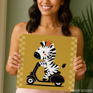 Zebra Scooter Art