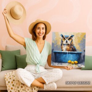 Owl Bath Art