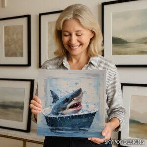 Shark Bath Time Fun Art