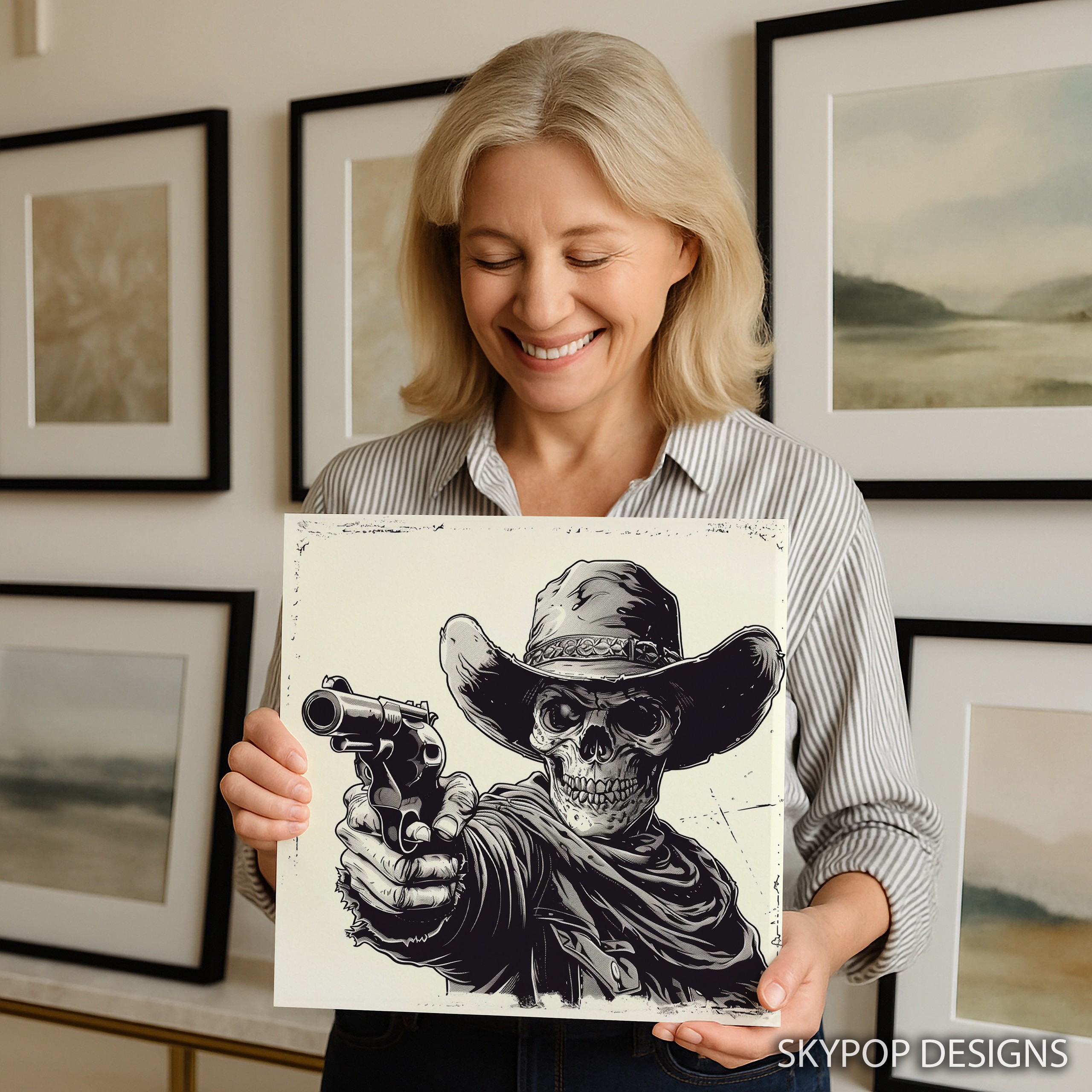 3.jpg Cowboy Skull Art