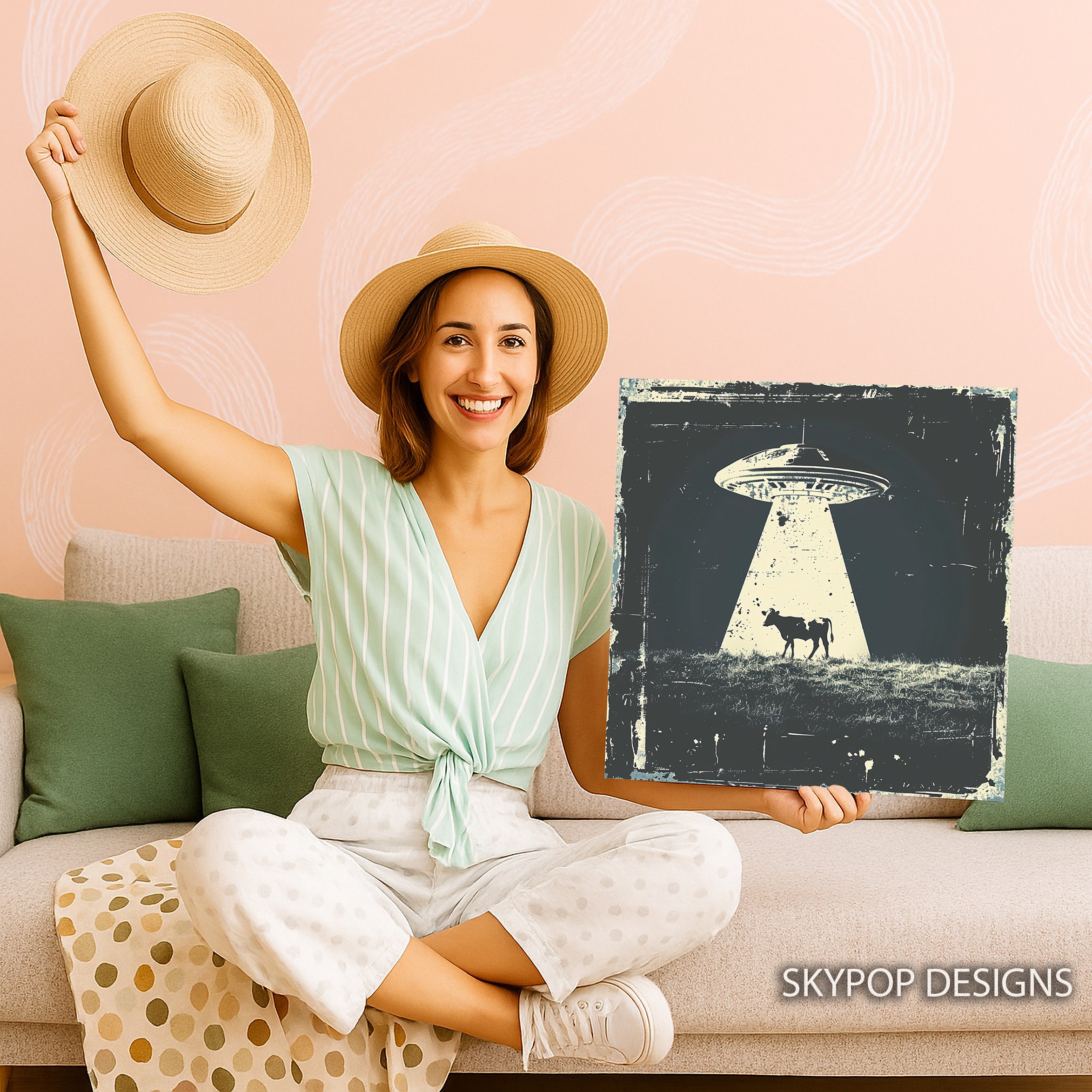 3.jpg UFO Cow Abduction Art