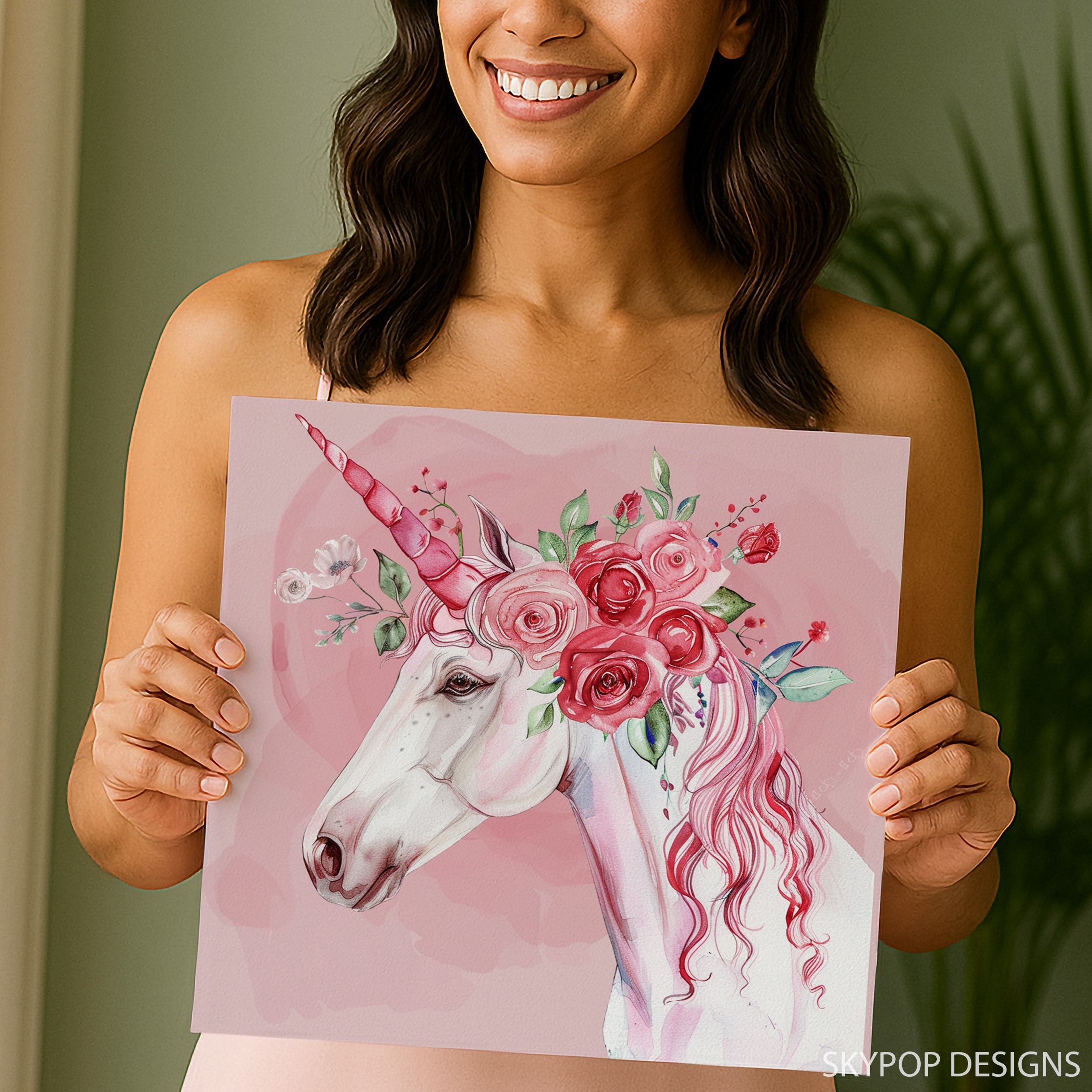 3.jpg Unicorn Floral Crown Art