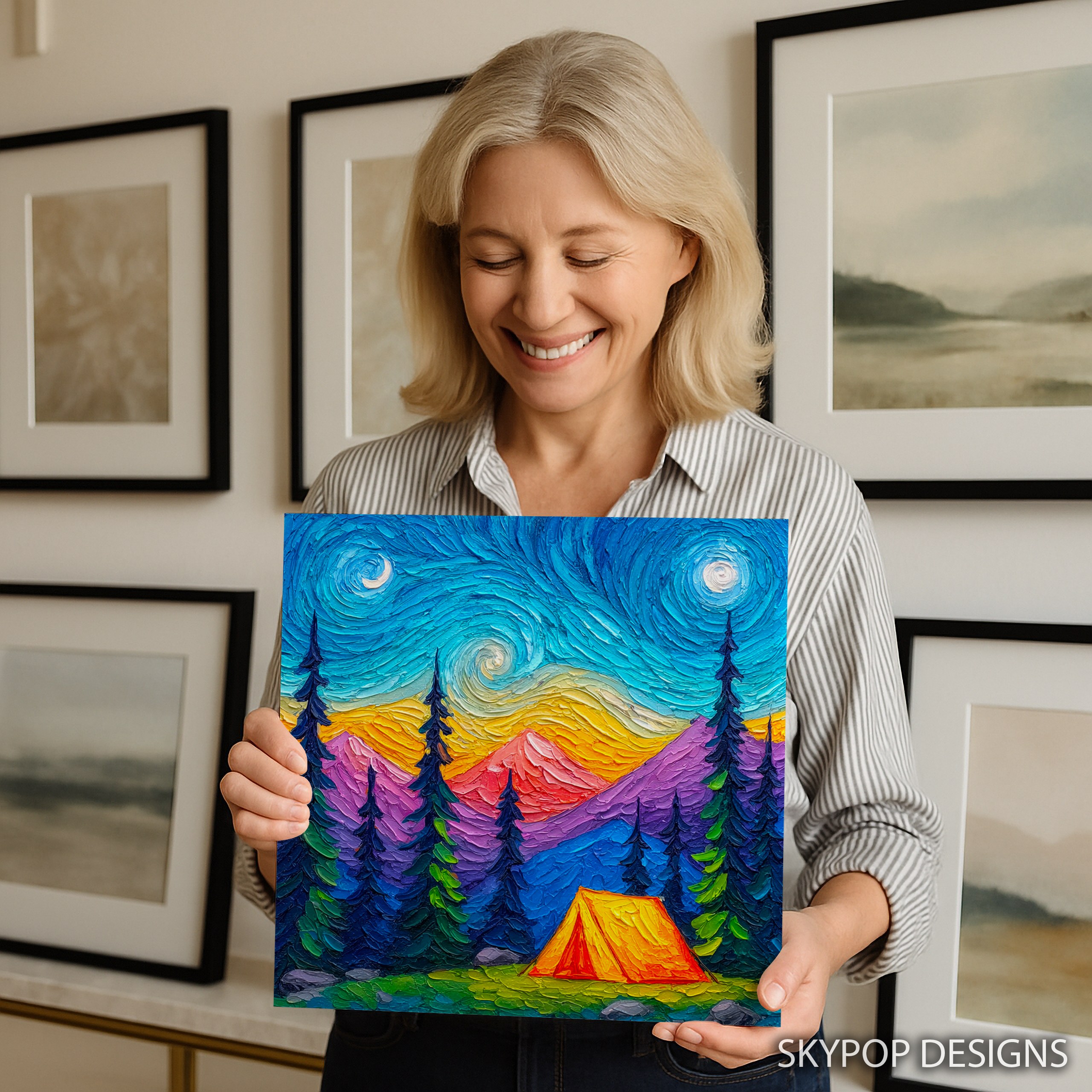 3.jpg Starry Night Camping Art