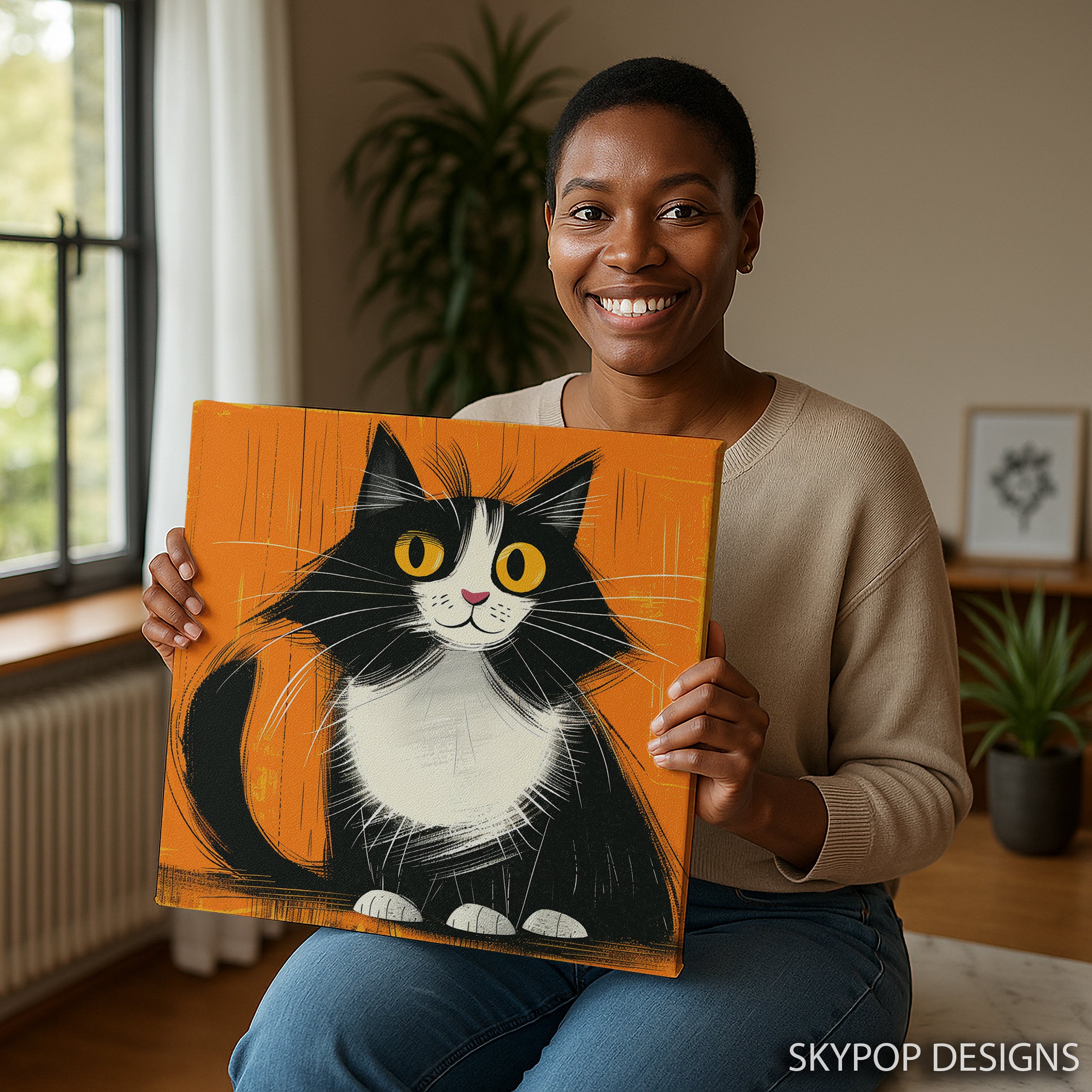 3.jpg Tuxedo Cat Art