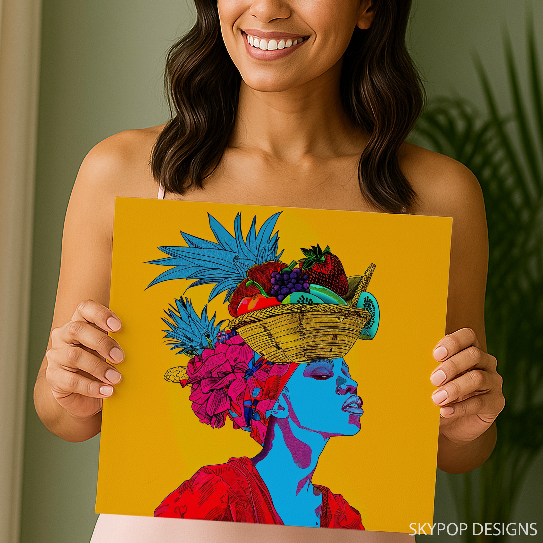 3.jpg Tropical Fruit Hat Art