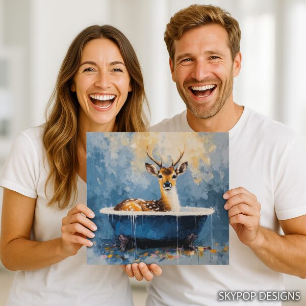 Deer Bathtime Art