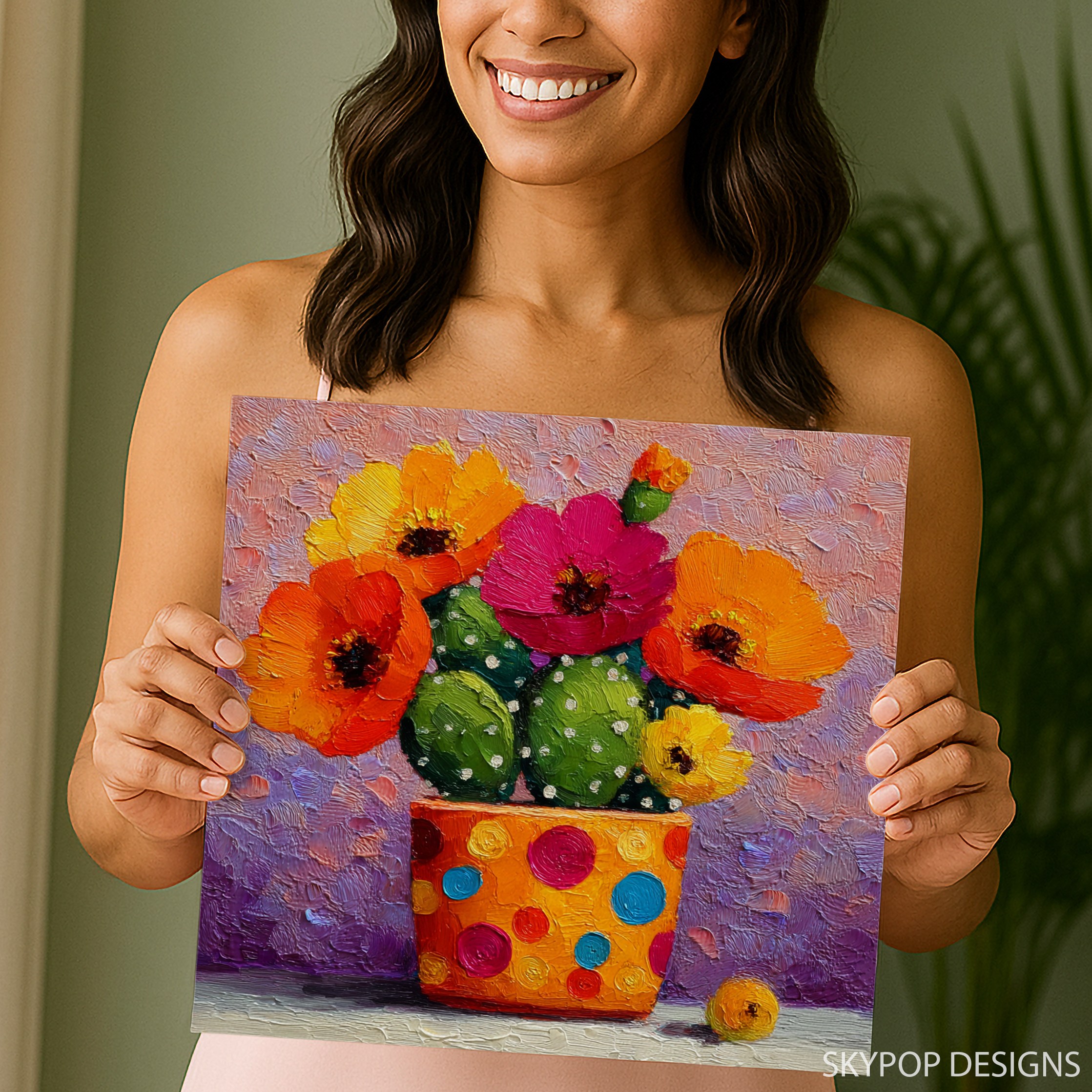 3.jpg Vibrant Cactus Bloom Art