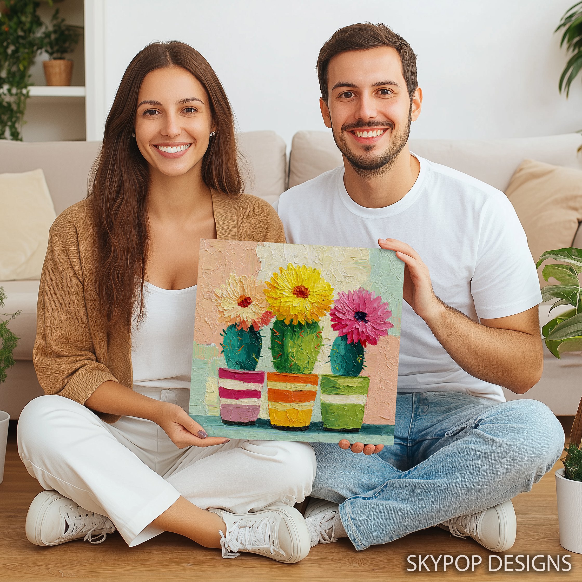 3.jpg Blooming Cactus Trio Art
