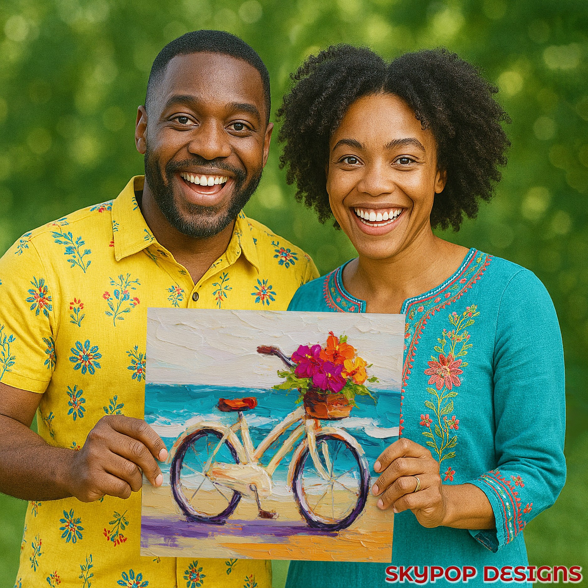 3.jpg Beach Bicycle Blooms Art