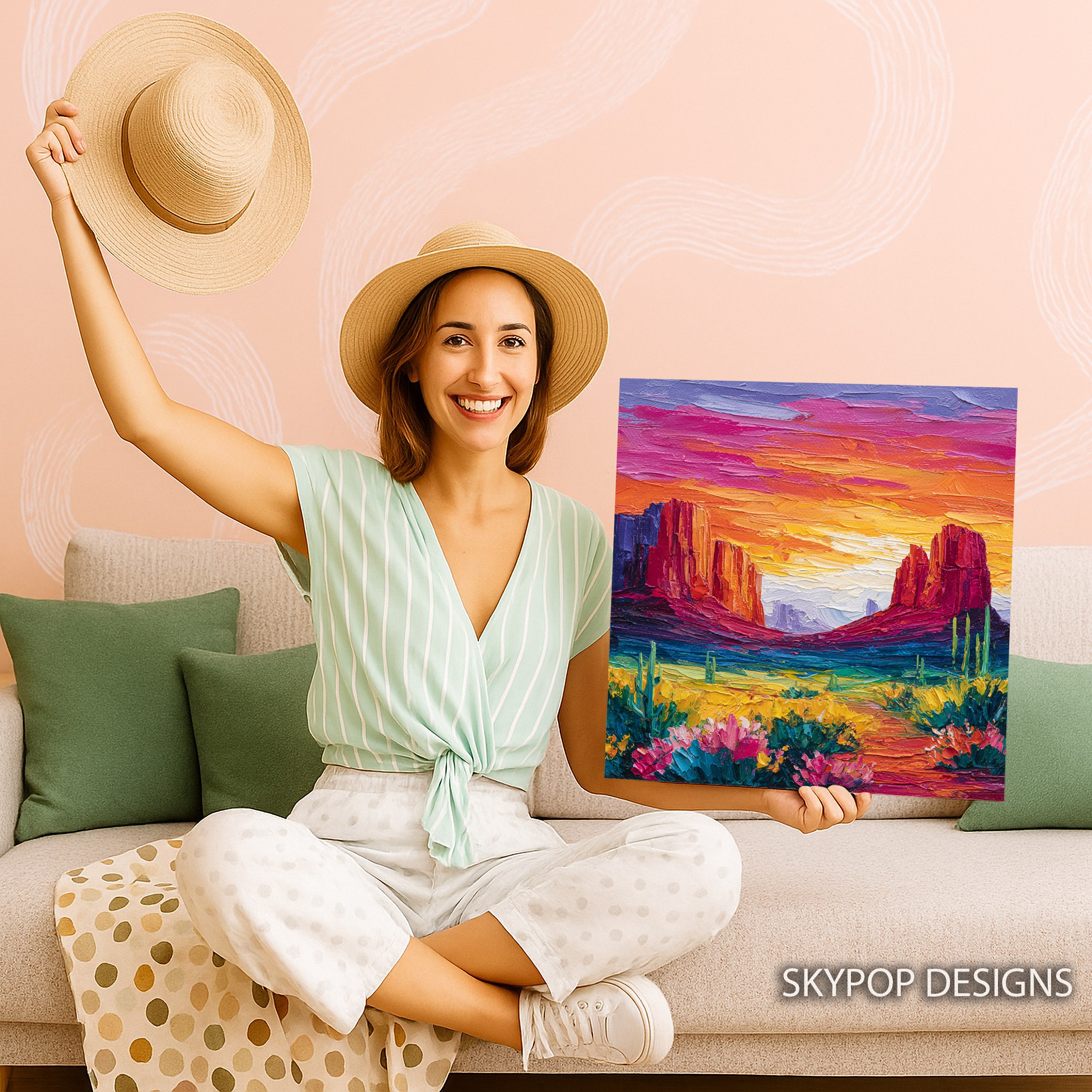 3.jpg Desert Sunset Canyon Art
