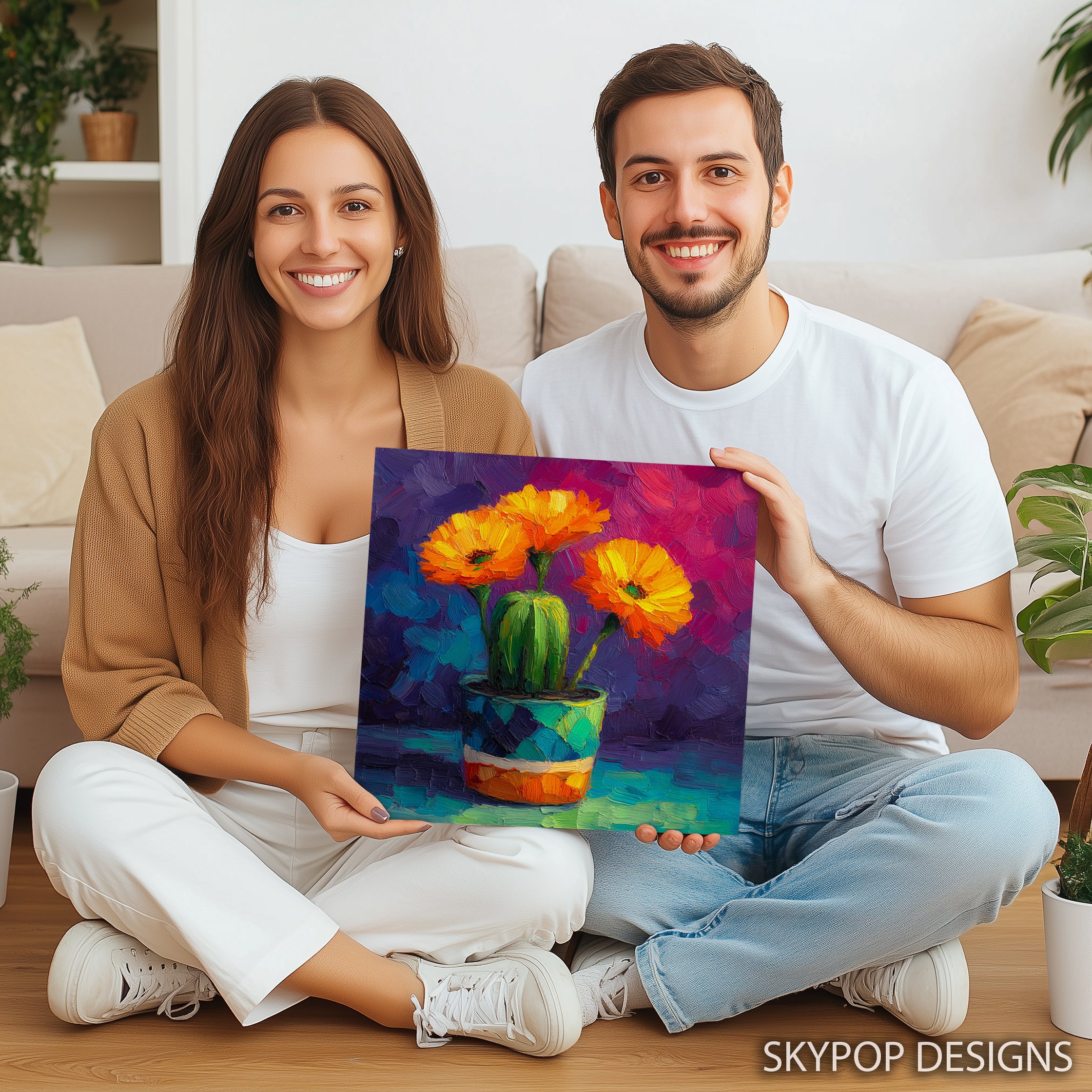 3.jpg Vibrant Marigold Vase Art