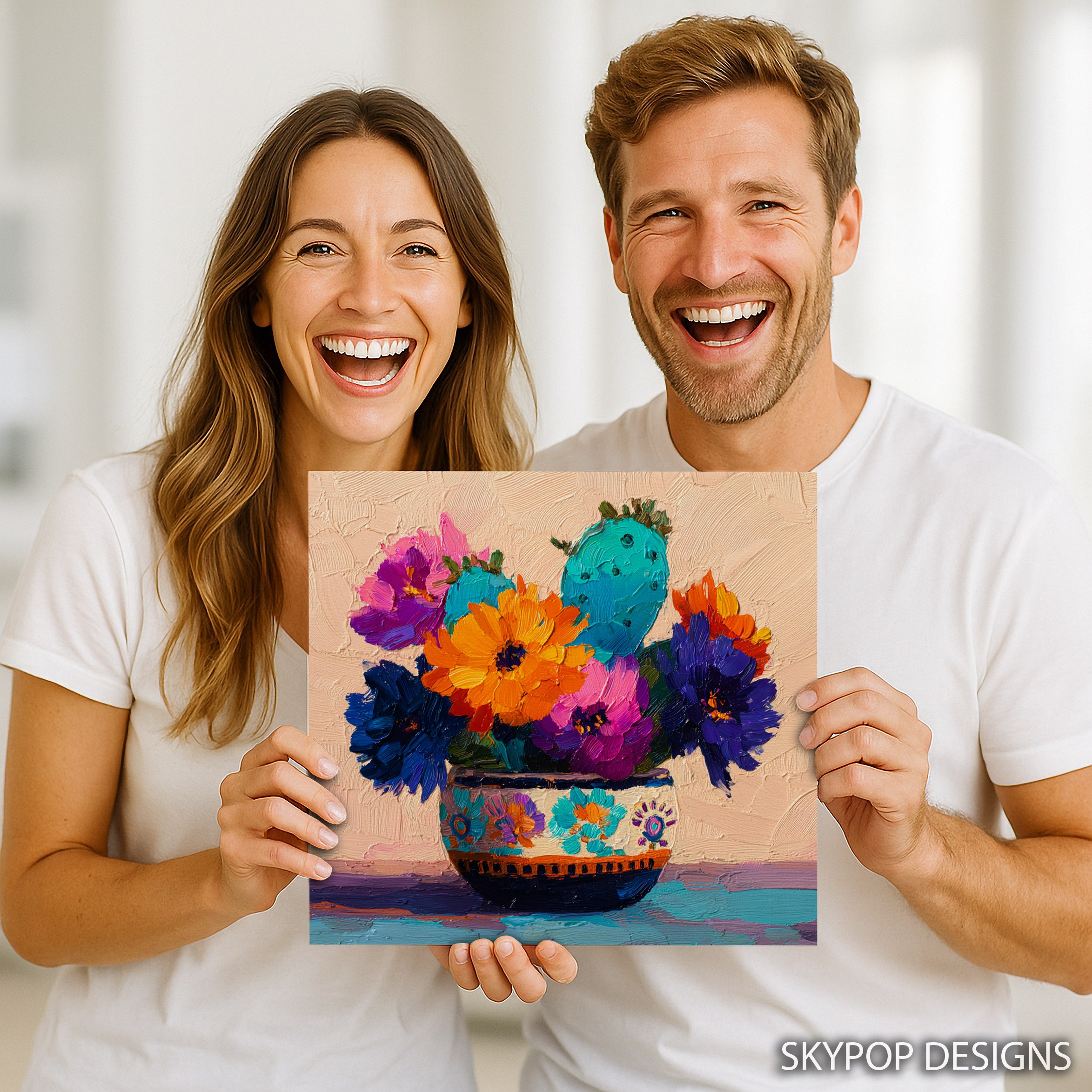 3.jpg Vibrant Cactus Bouquet Art