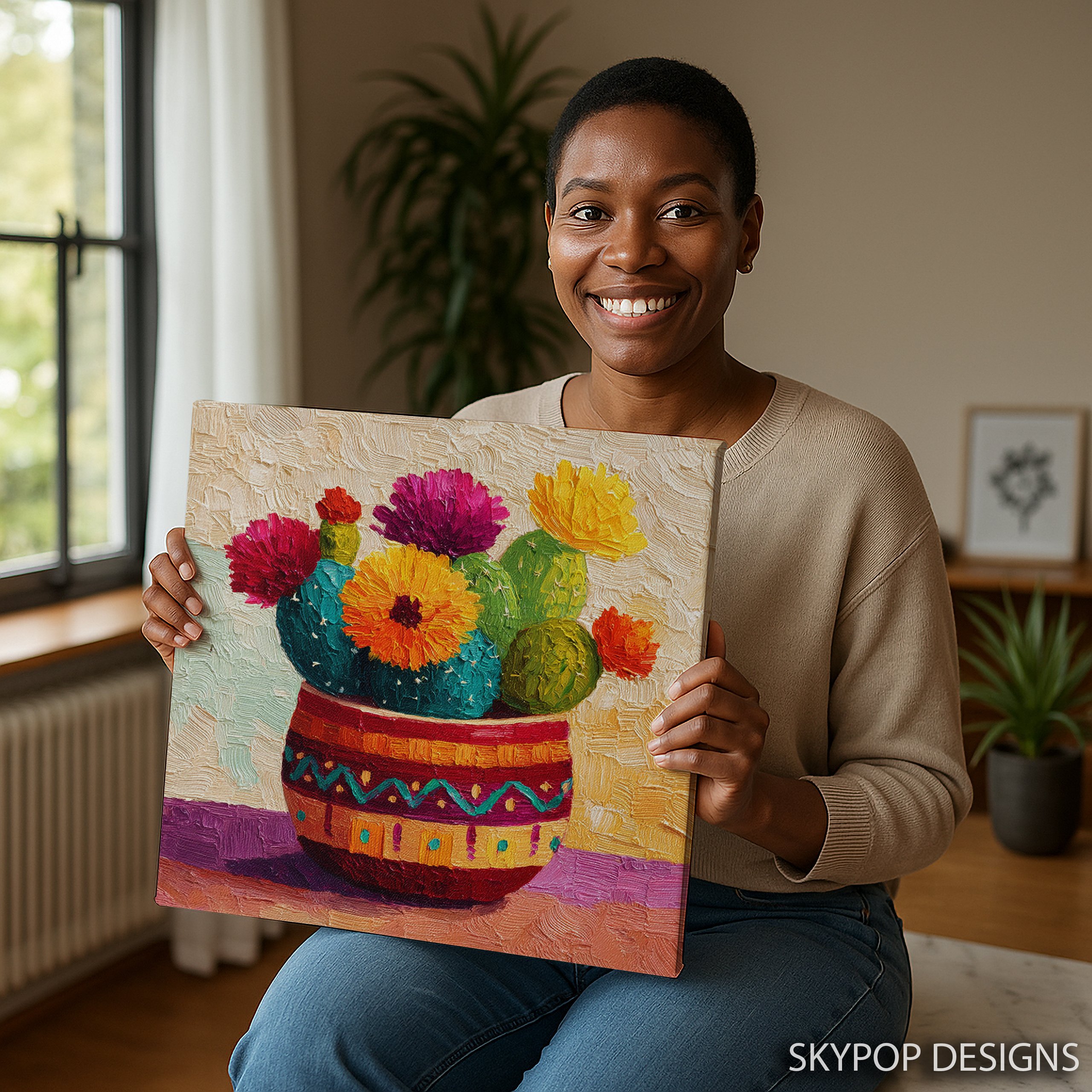 3.jpg Vibrant Cactus Bloom Art