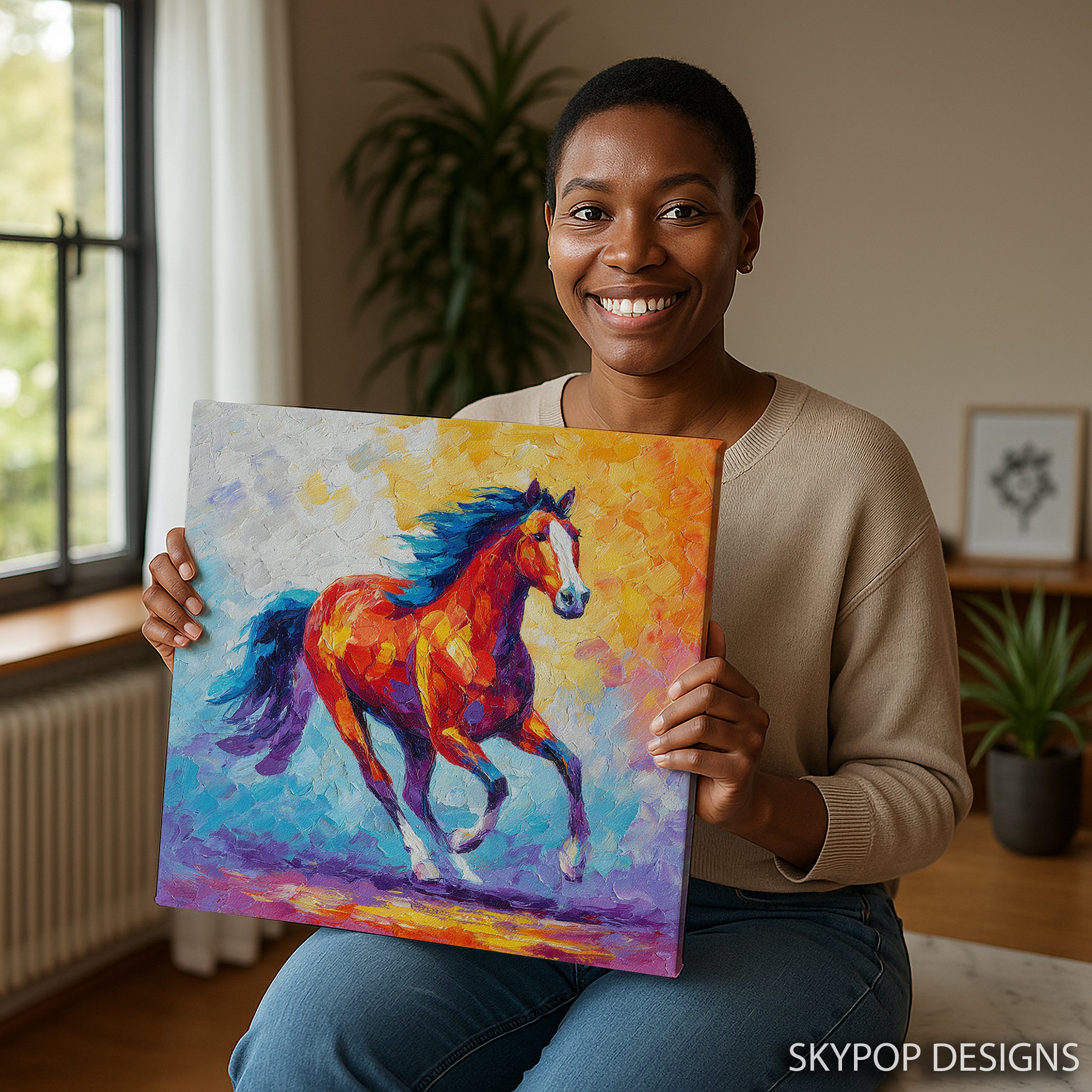 3.jpg Colorful Horse Art