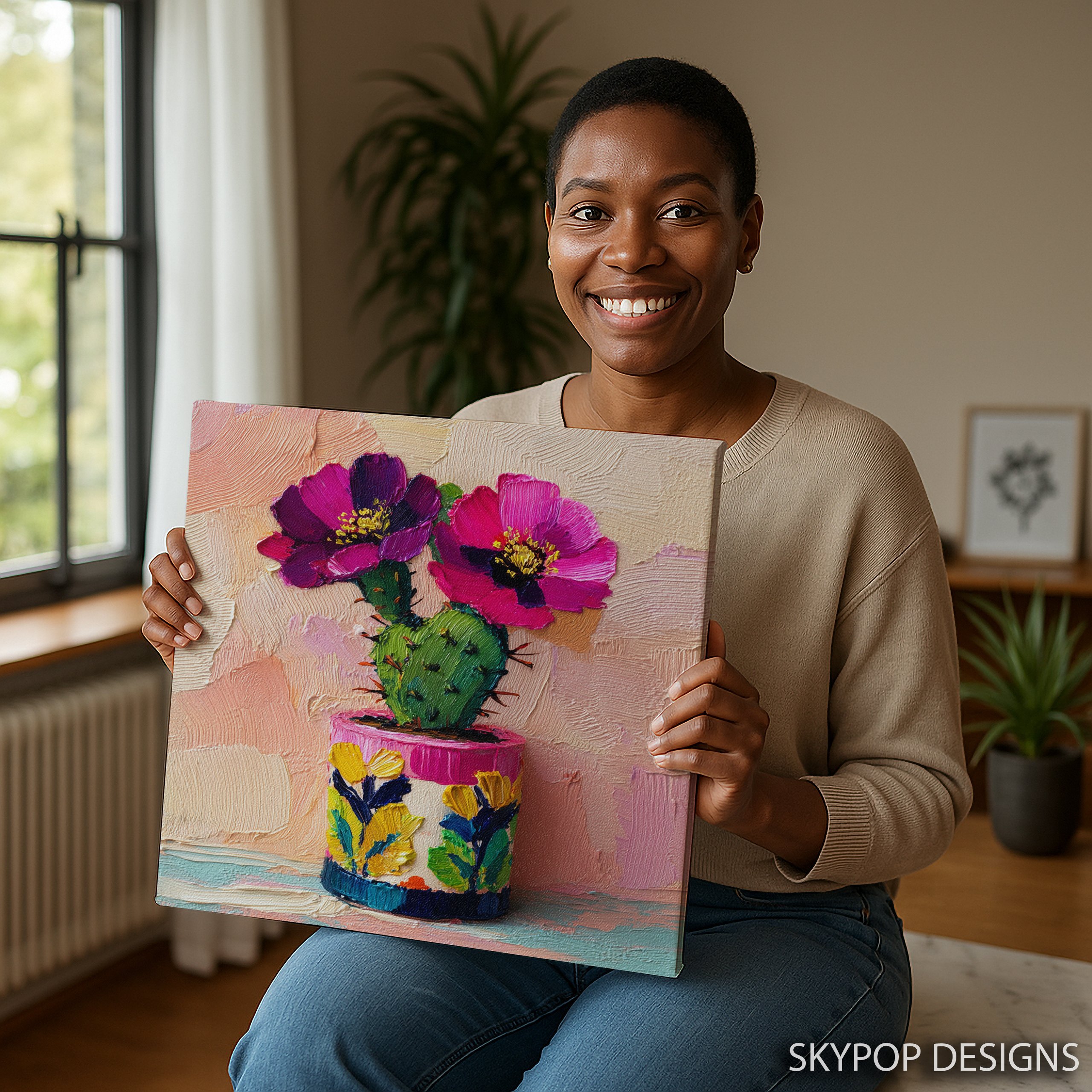 3.jpg Vibrant Cactus Bloom Art