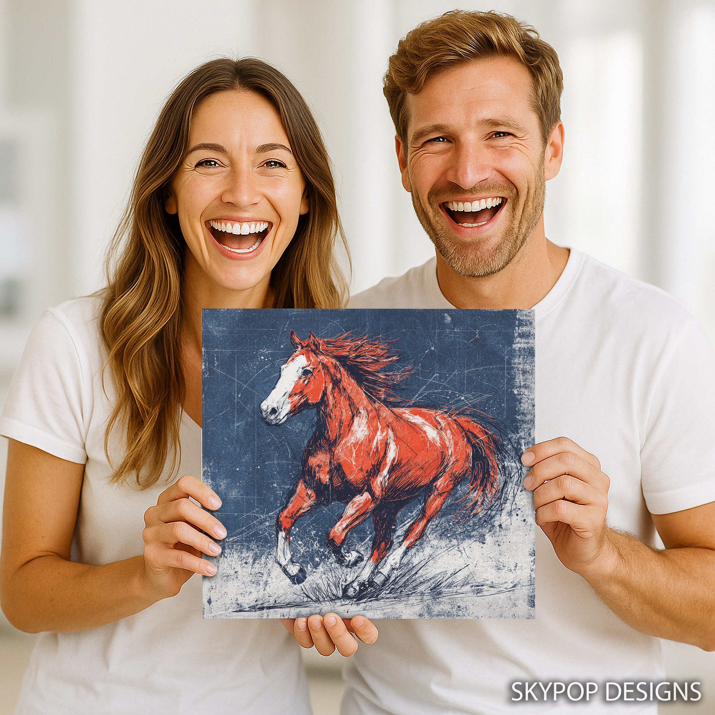 3.jpg Galloping Red Horse Art