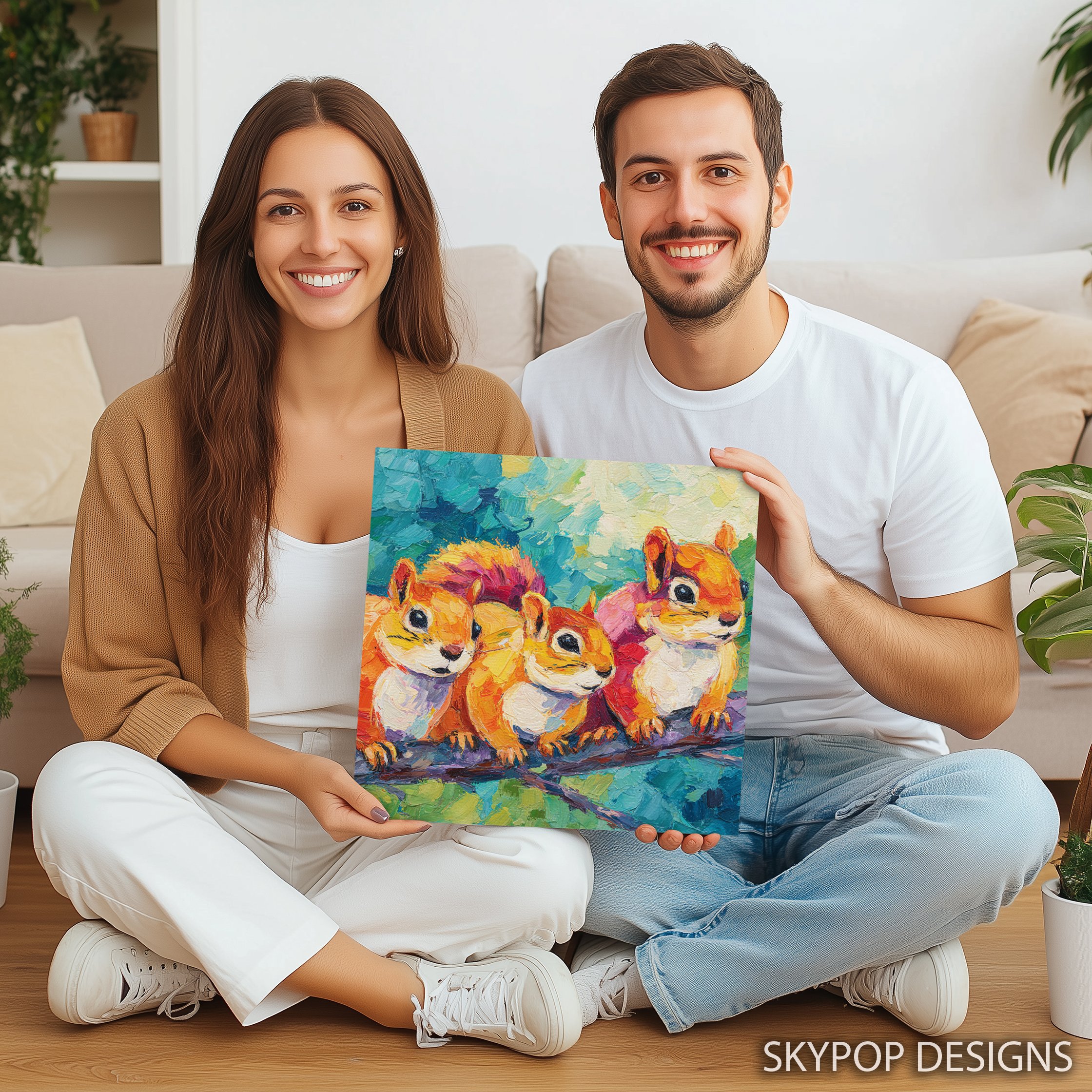 3.jpg Squirrel Trio Art