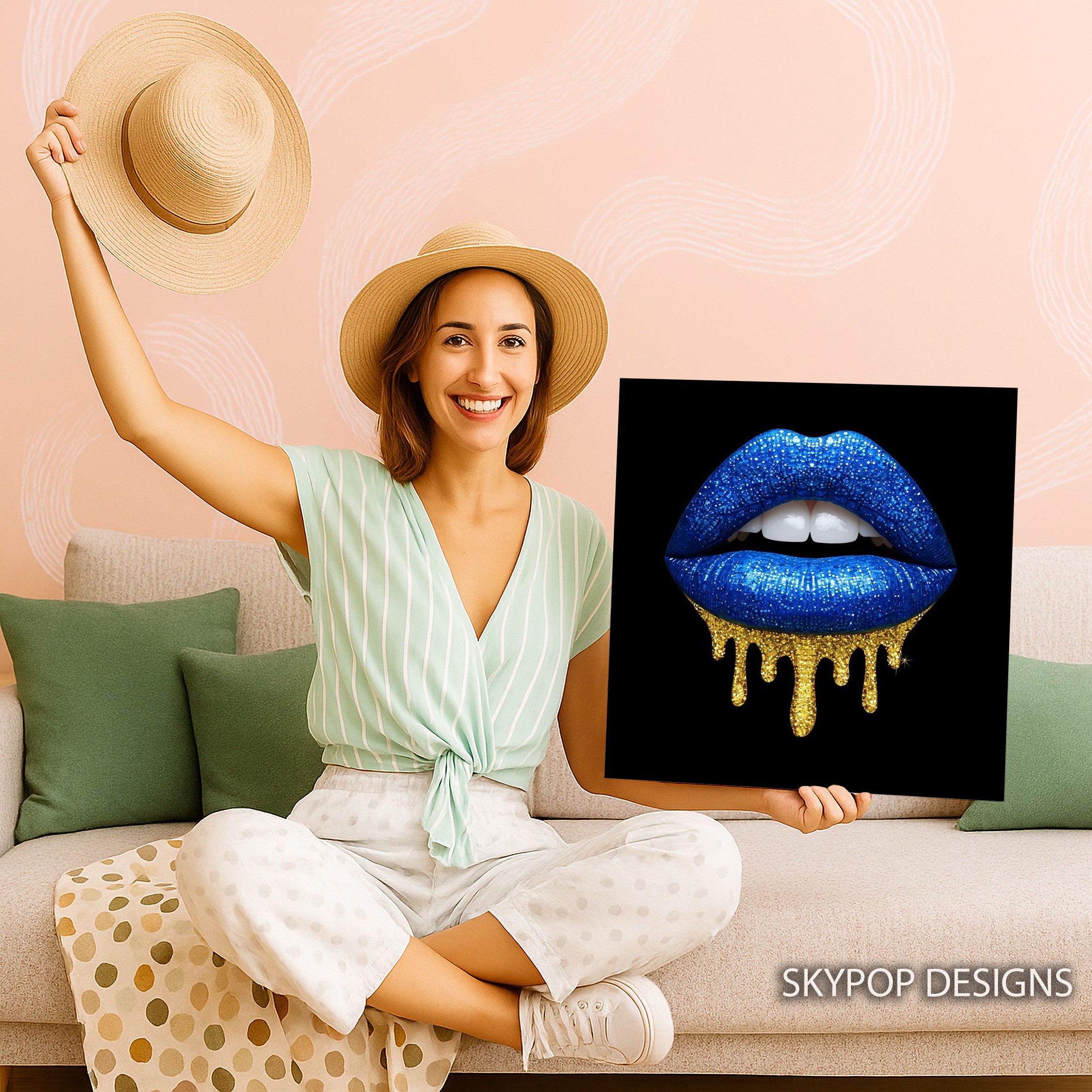 3.jpg Glittery Blue Lips Art