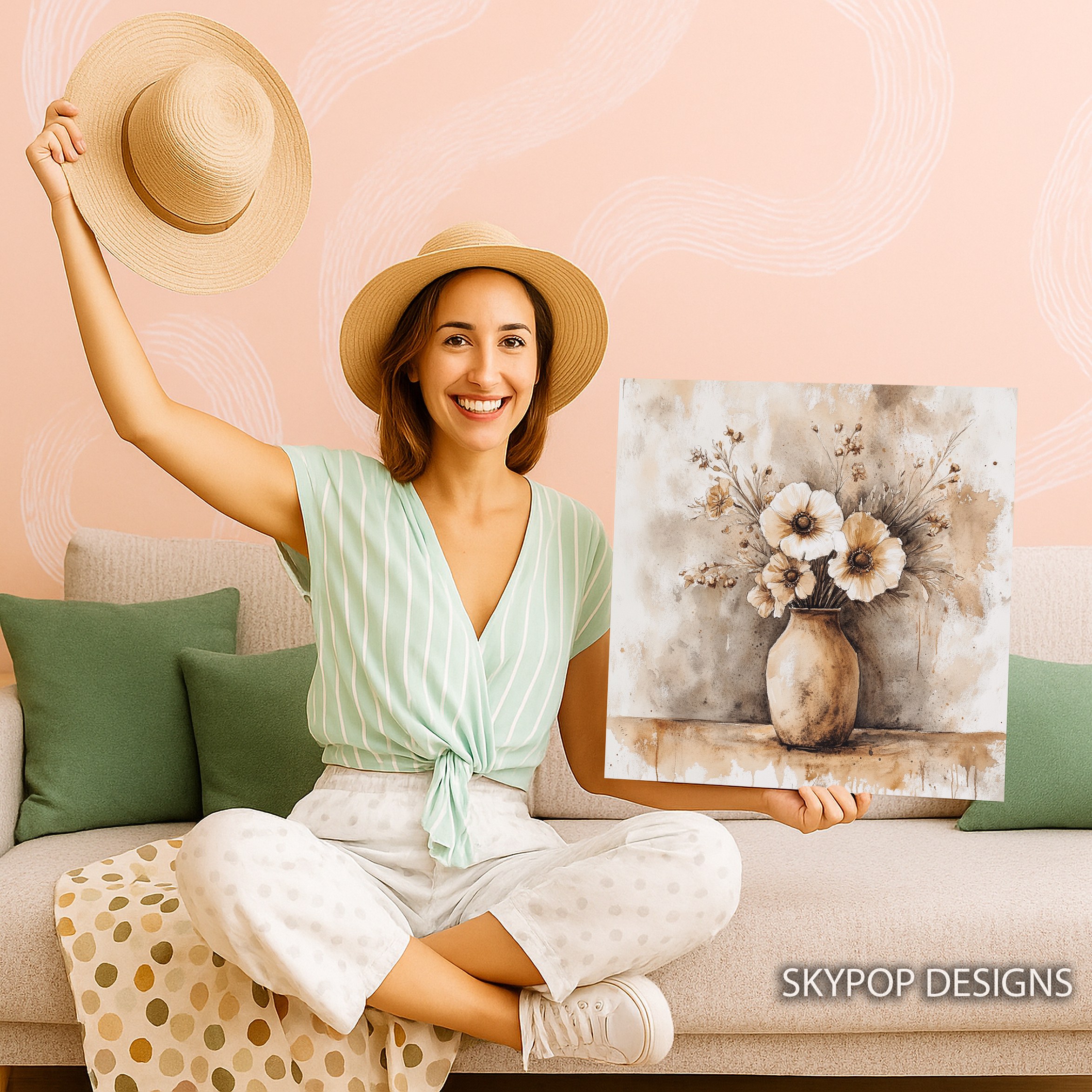 3.jpg Rustic Poppy Vase Art