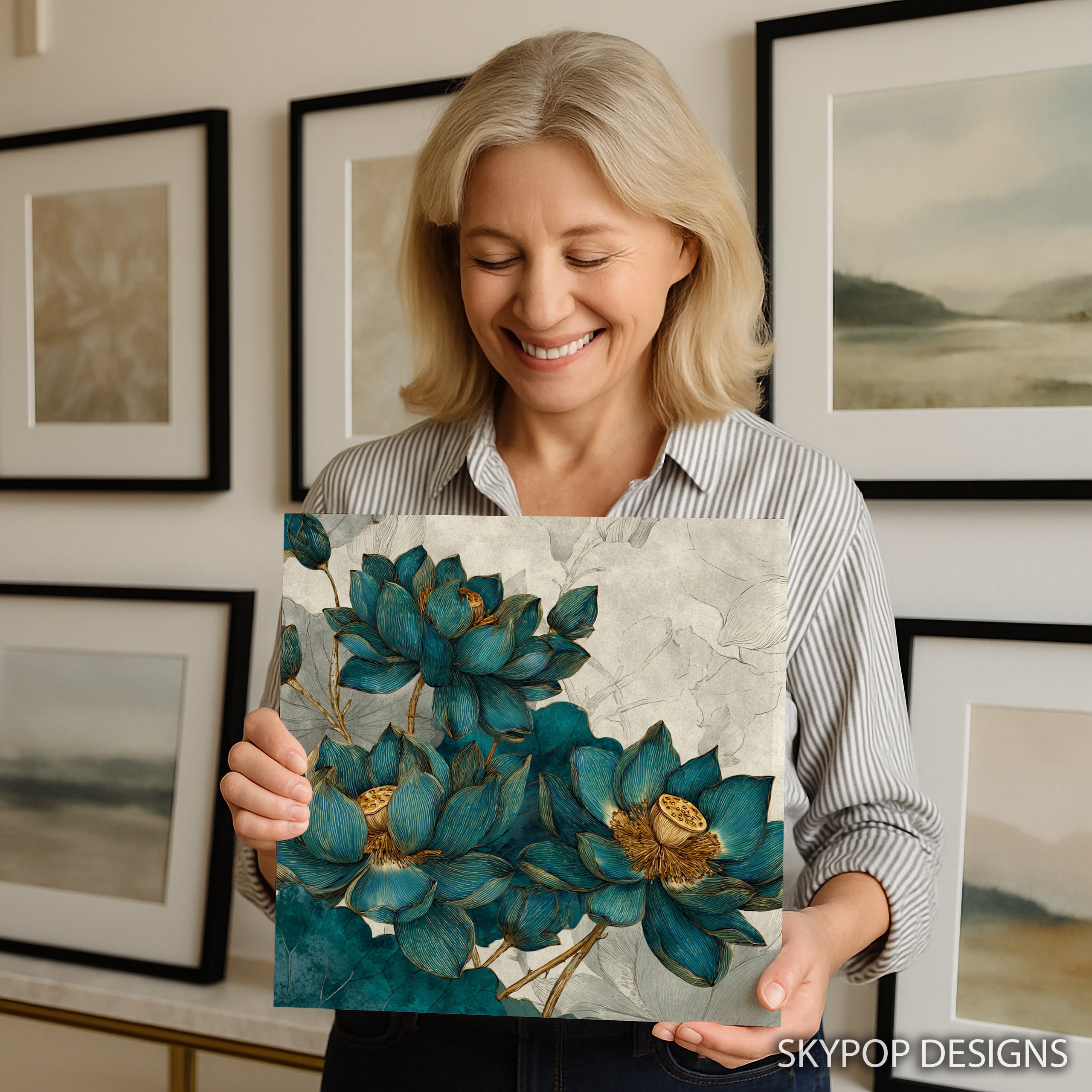 3.jpg Blue Lotus Blooms Art